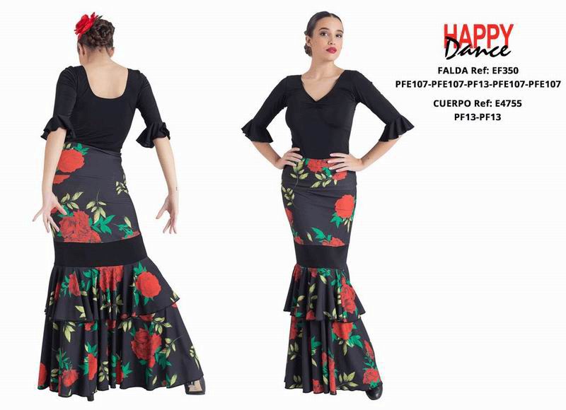 Happy Dance. Falda Flamenca de Mujer para Ensayo y Escenario. Ref. EF350PFE107PFE107PF13PFE107PFE107